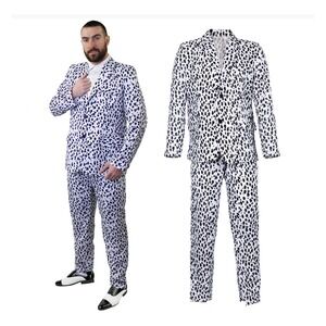 I Love Fancy Dress Dalmatian Costume XL Wig Scarf Suit Halloween Unisex